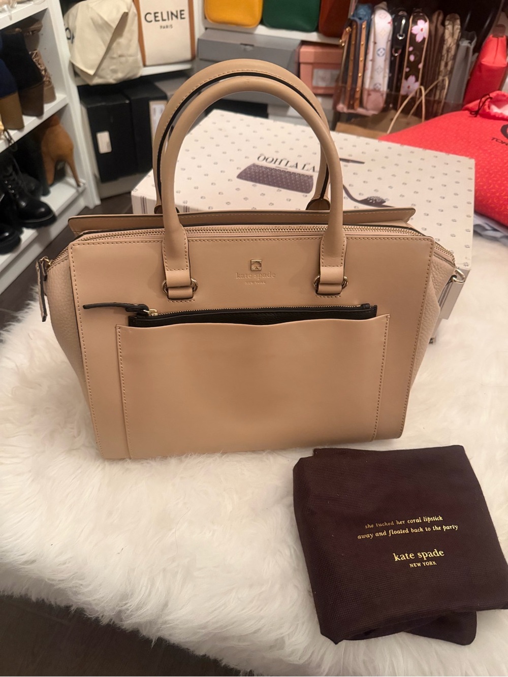kate spade Beige/Tan Leather Satchel
